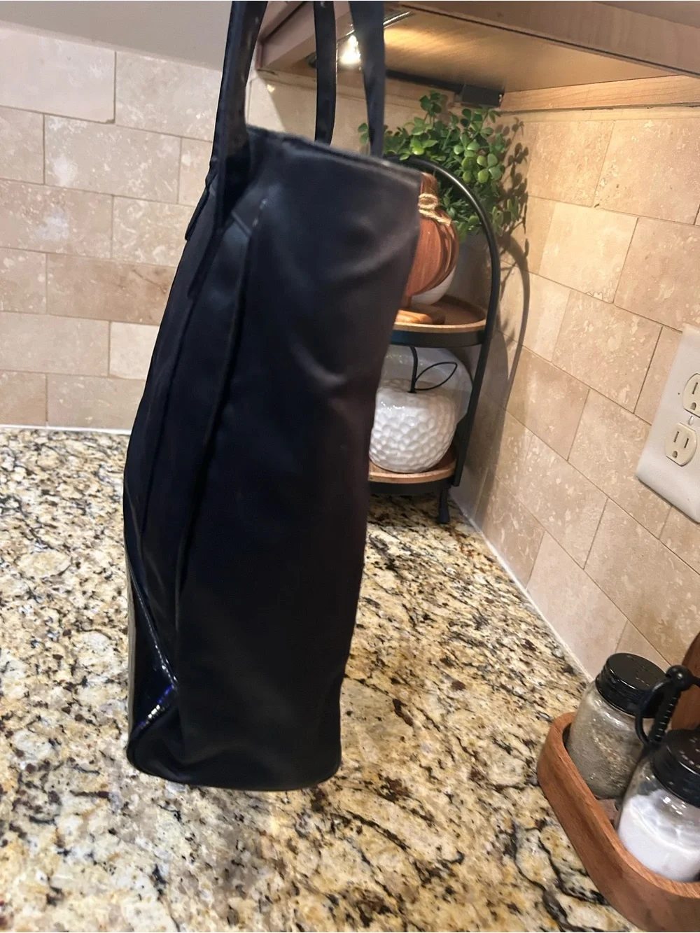 GUCCI Handbag Tote Bag Nylon Black